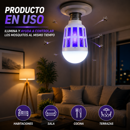 💡 Ampolleta LED Mata Mosquitos 2 en 1 🦟 | Ilumina y Ayuda a Controlar Insectos