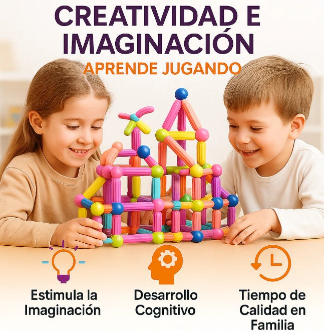 36 piezas magnéticas  para niños que aprenden jugando