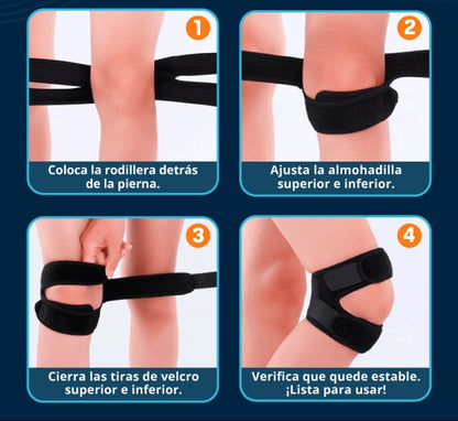 x2 Menisquera Doble Negra / Soporte de Rodilla