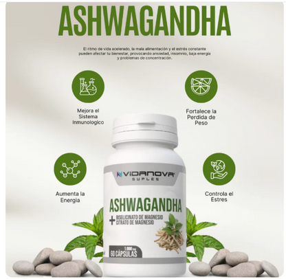 Ashwagandha + Magnesio 1000mg 💊