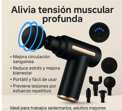 Masajeador con cabezales intercambiables + Envío Gratis