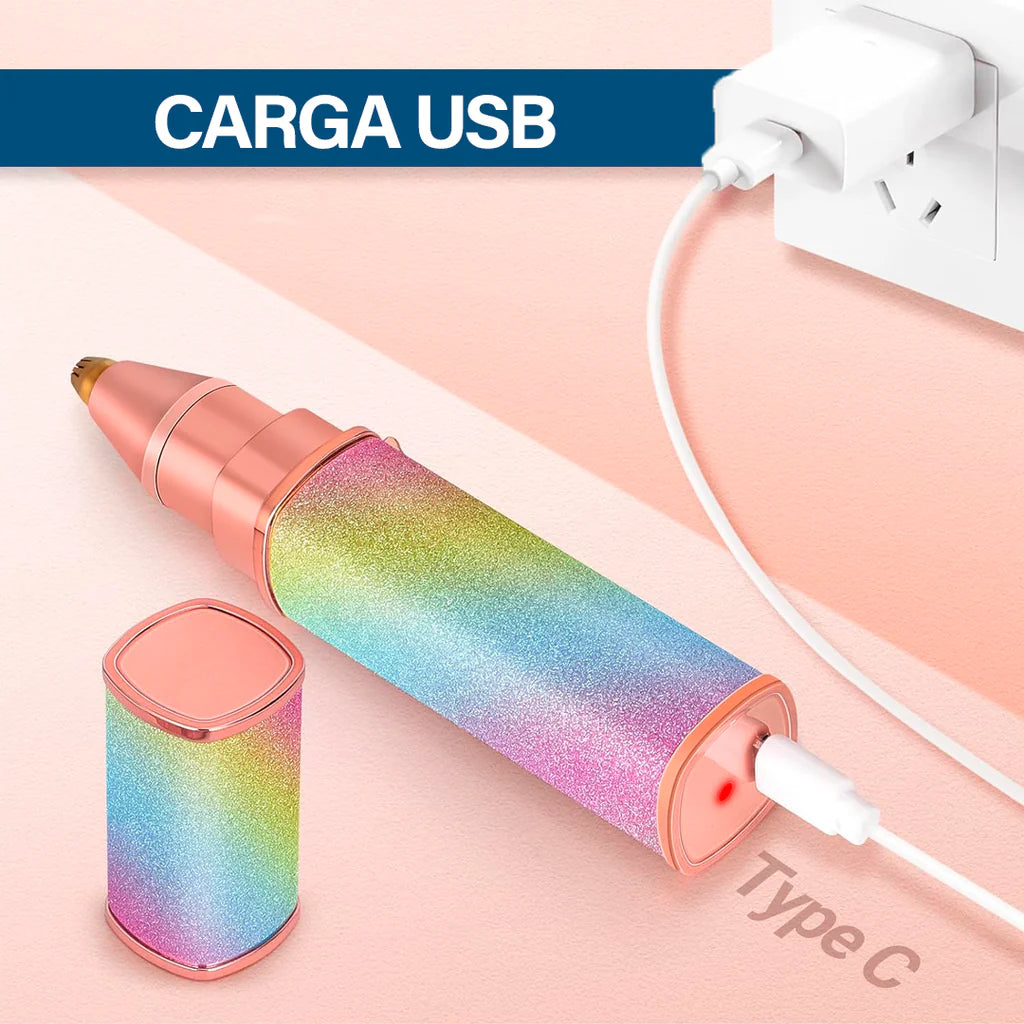 Depilador Facial 2 en 1 + Espejo con Luz LED Bigan™