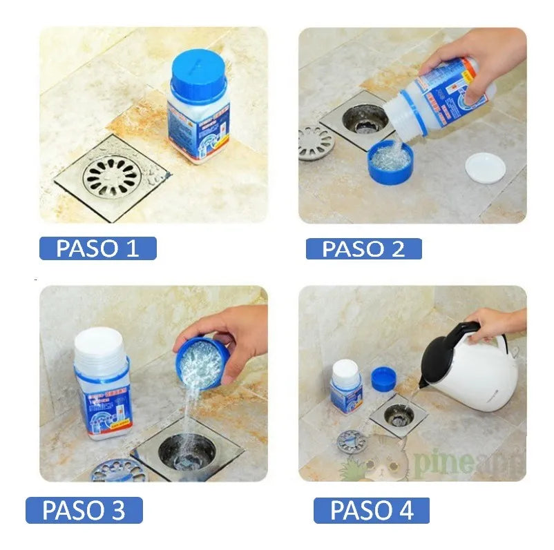 Destapa Cañerías Express 3x1 (110gr c/u) + Envío Gratis