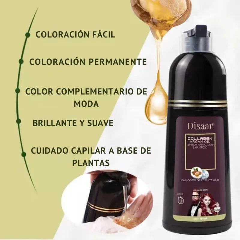 Shampoo Disaar Unisex 400ml – Cubre Canas en minutos, Sin Químicos.
