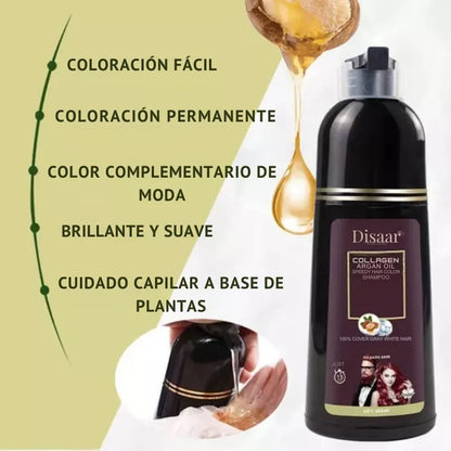 Shampoo Disaar Unisex 400ml – Cubre Canas en minutos, Sin Químicos.