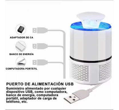 Lámpara Inteligente Mata Mosquitos UV / Protección silenciosa, sin químicos y 24/7