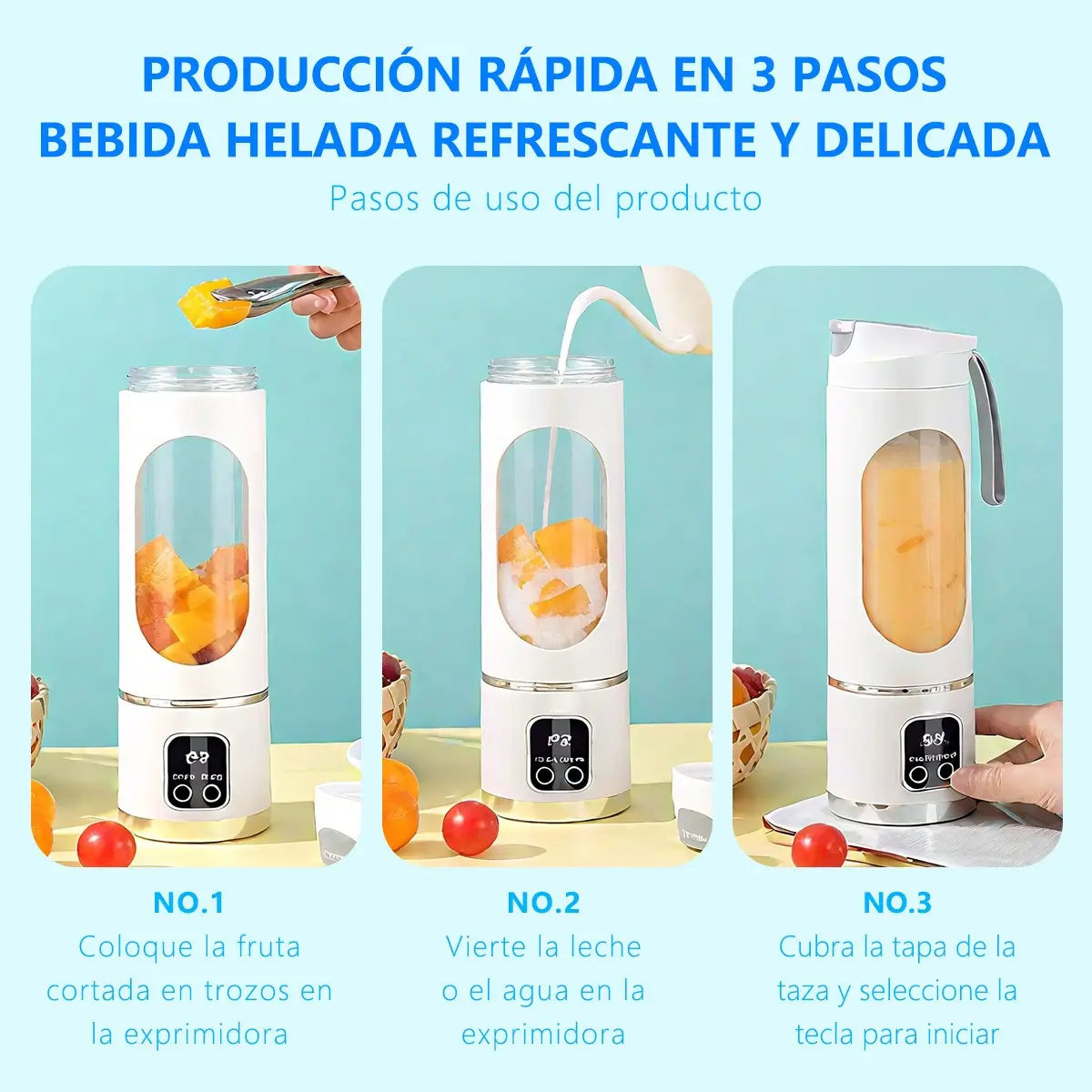 Licuadora Procesadora PORTATIL USB 450ML