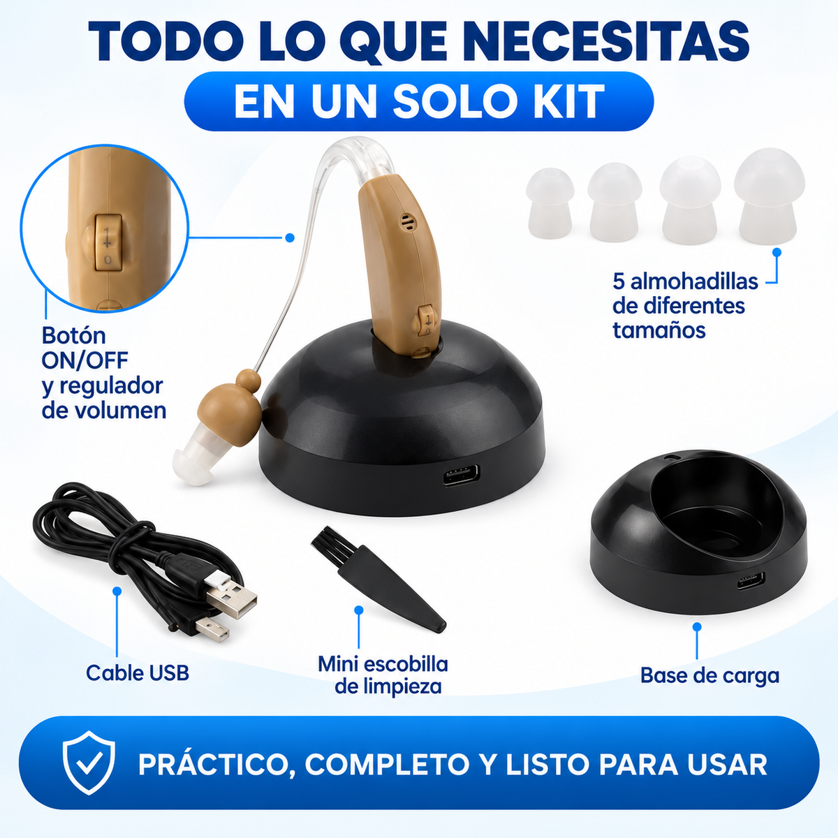 🎧 Amplificador Auditivo Recargable | 👂 Escucha Más y Disfruta Tus Conversaciones