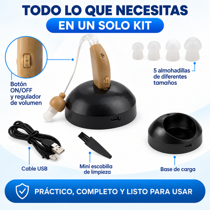 🎧 Amplificador Auditivo Recargable | 👂 Escucha Más y Disfruta Tus Conversaciones
