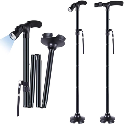 BASTON PLEGABLE CON LINTERTA