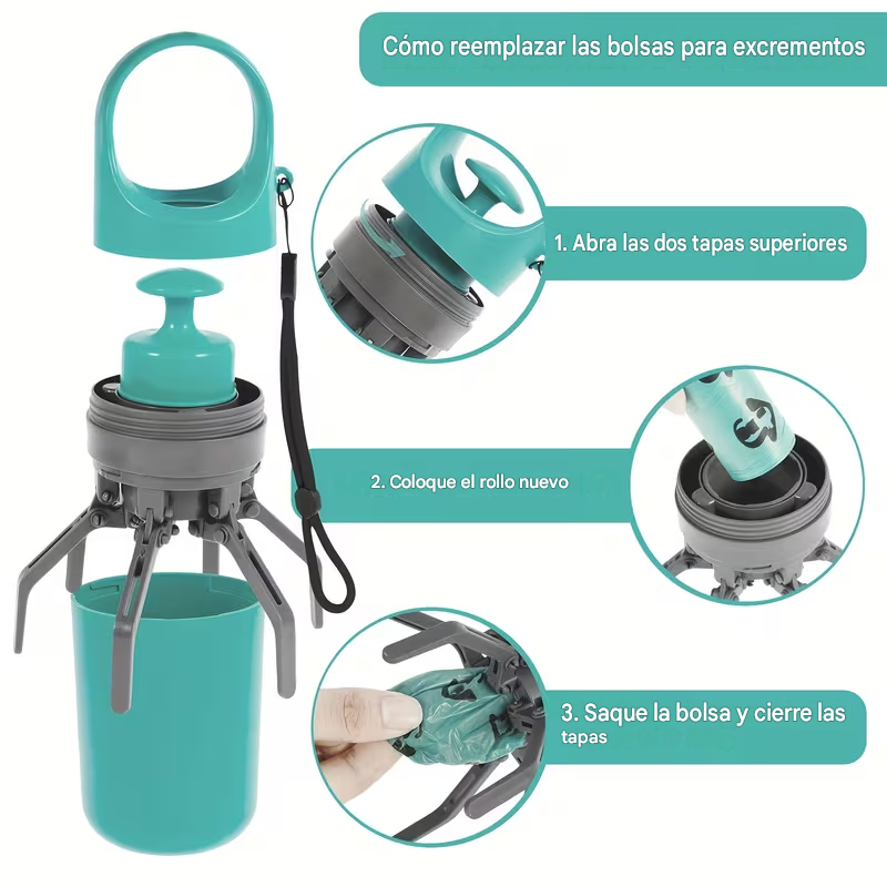 Recoge los desechos de tu mascota sin ensuciarte / Recogedor de excremento estilo araña