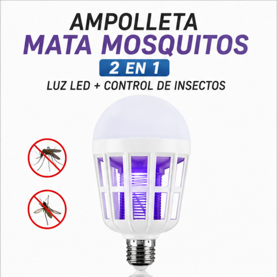 💡 Ampolleta LED Mata Mosquitos 2 en 1 🦟 | Ilumina y Ayuda a Controlar Insectos