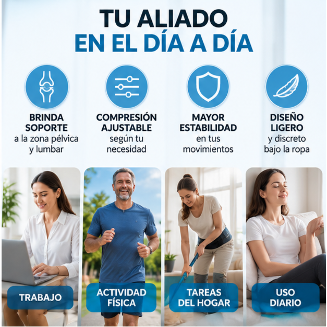 Cinturón Sacroilíaco Ajustable | Soporte Lumbar y Pélvico 🩹