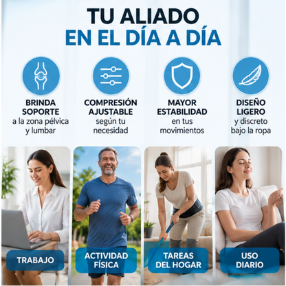 Cinturón Sacroilíaco Ajustable | Soporte Lumbar y Pélvico 🩹
