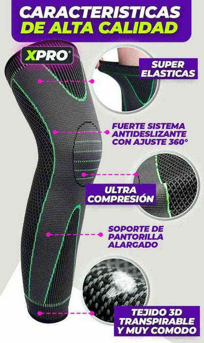 2 RODILLERAS LARGAS  DE COMPRESIÓN - Técnica de protección revolucionaria