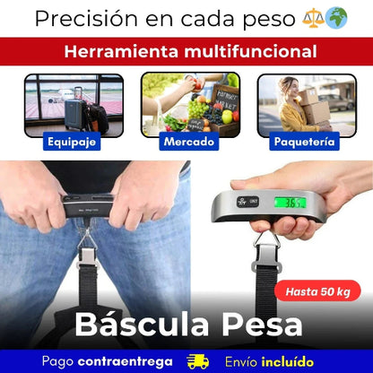 EVITA TARIFAS ADICIONALES CON NUESTRA BÁSCULA PESA EQUIPAJE PORTÁTIL