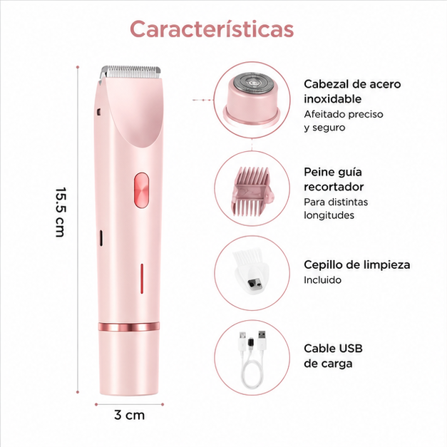 ✨Rasuradora Femenina – Piel Suave y Libre de Vello – Resultados en Minutos💮